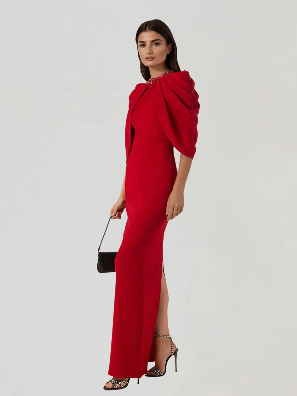 Melyxyn Cape Crystal Maxi Dress sold by Mew Mews product image thumbnail 2
