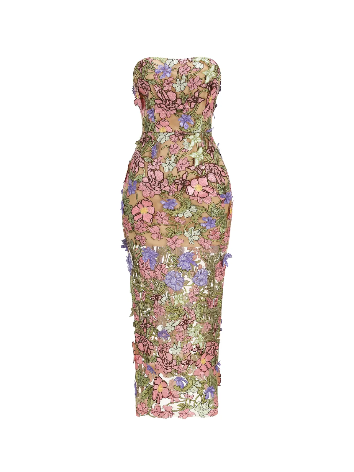 Eldrith Strapless Floral Embroidered Maxi Dress sold by Mew Mews product image thumbnail 4