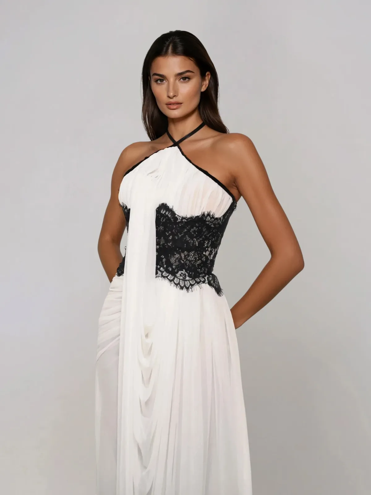 Falyx Halterneck Draped Maxi Dress sold by Mew Mews product image thumbnail 3
