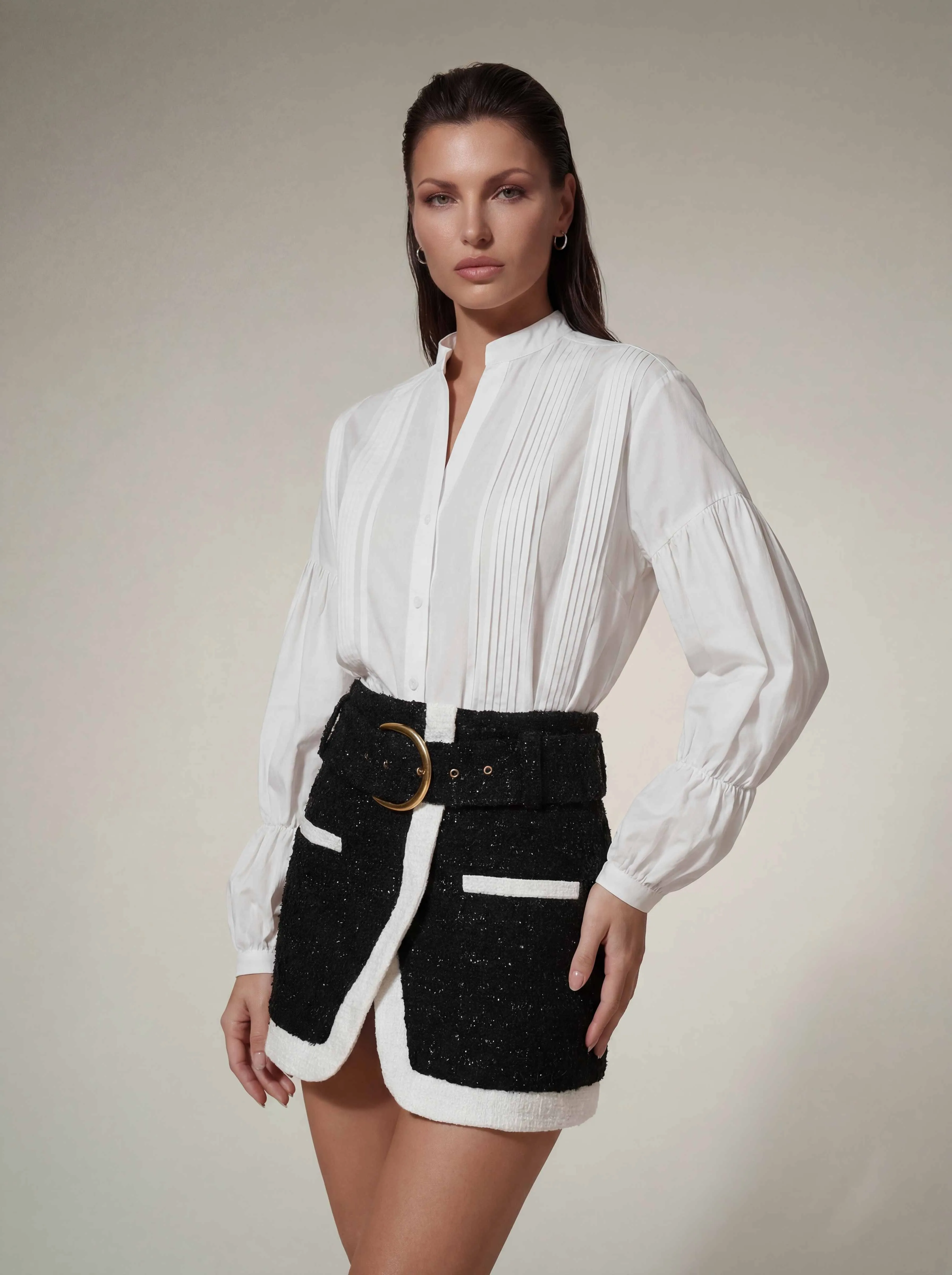 Oryvex Long Sleeve Tweed Skirt Set sold by Mew Mews product image thumbnail 5