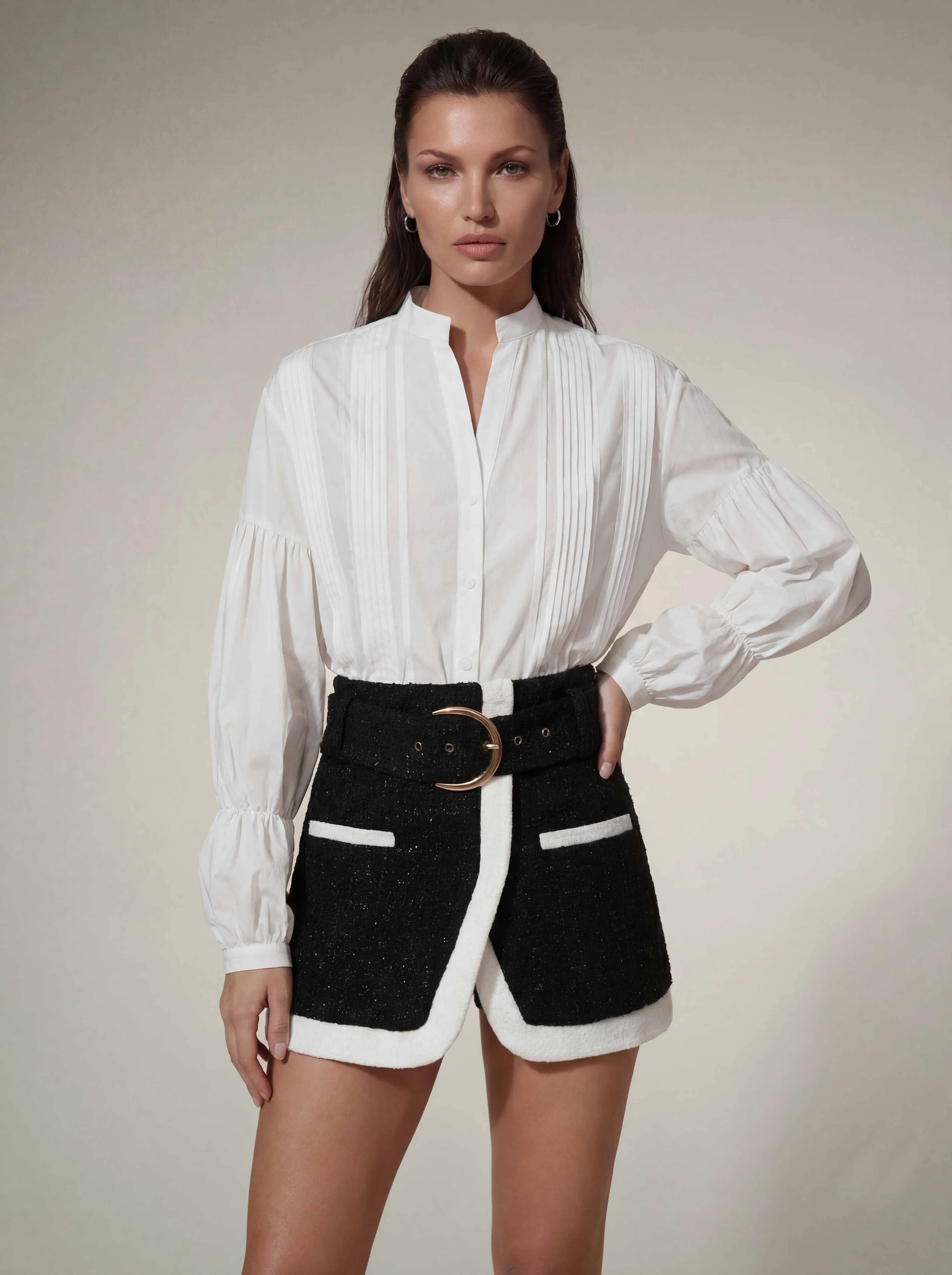 Oryvex Long Sleeve Tweed Skirt Set sold by Mew Mews product image thumbnail 3