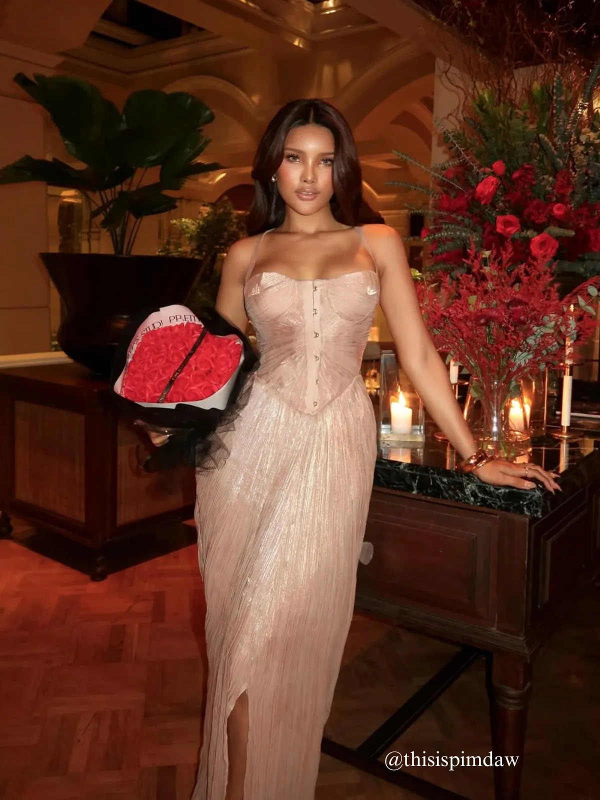 Heliox Metallic Corset Maxi Dress sold by Mew Mews product image thumbnail 4