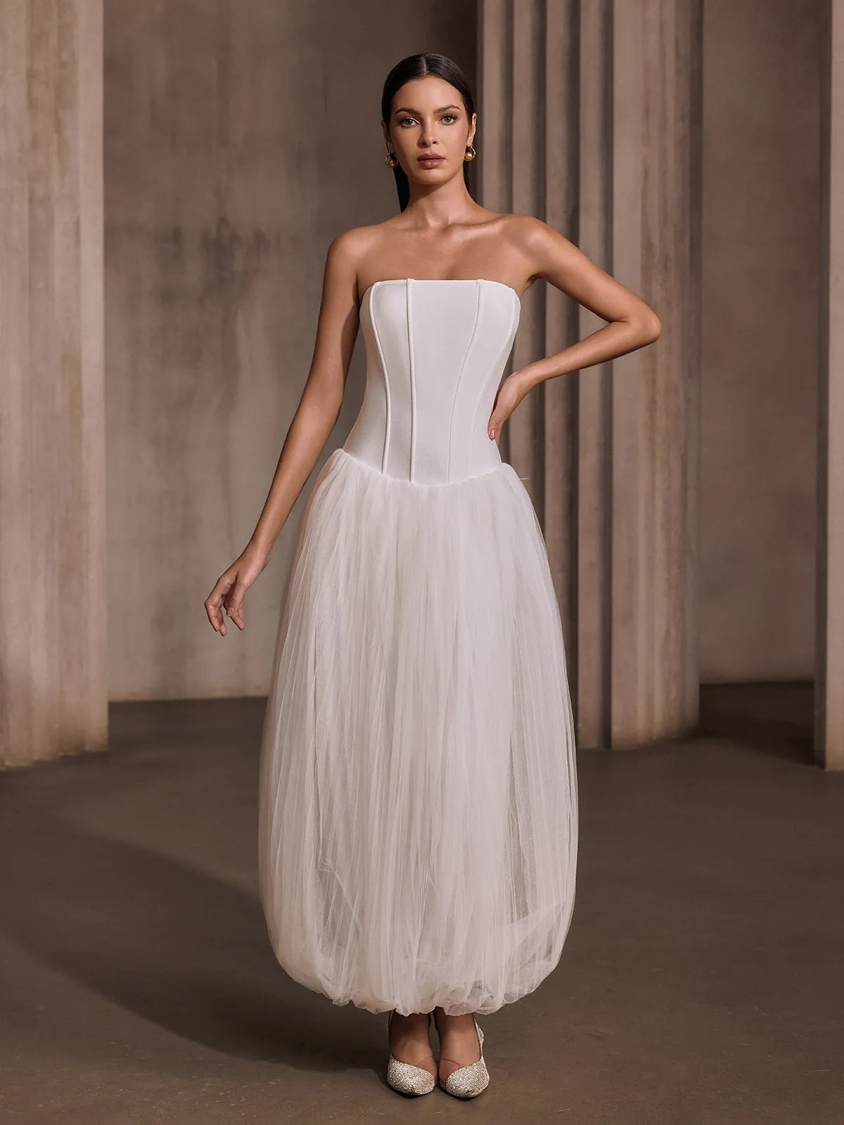 Kryotron Strapless Maxi Dress sold by Mew Mews
