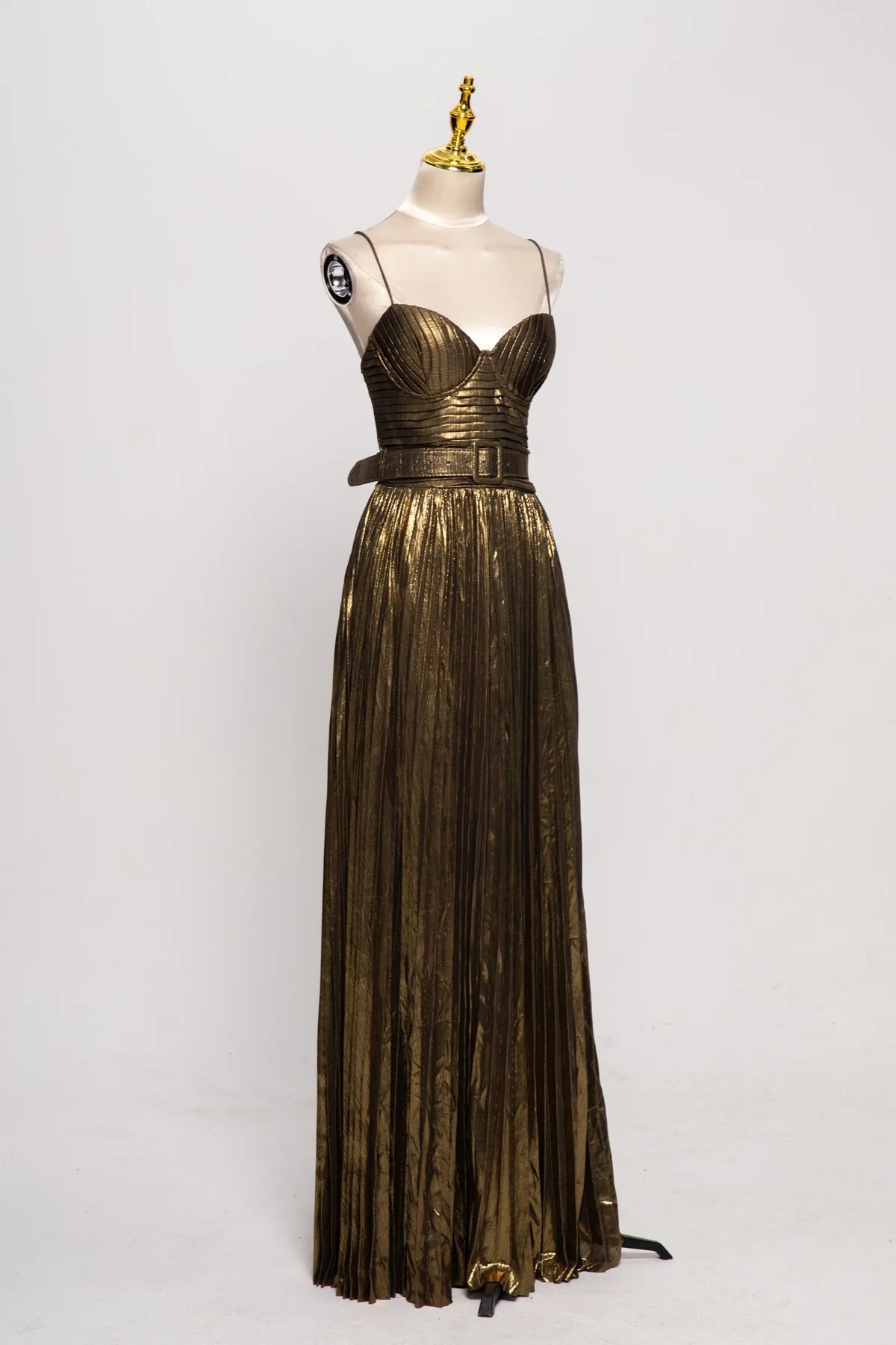 Jetgraph Spaghetti Pleated Metallic Maxi Dress sold by Mew Mews product image thumbnail 5