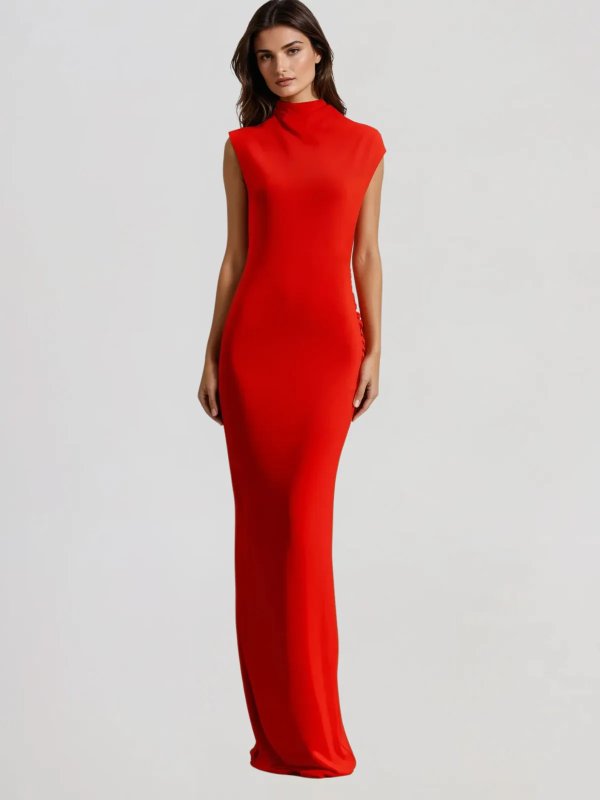 Elviro Backless Ruched Maxi Dress sold by Mew Mews product image thumbnail 4