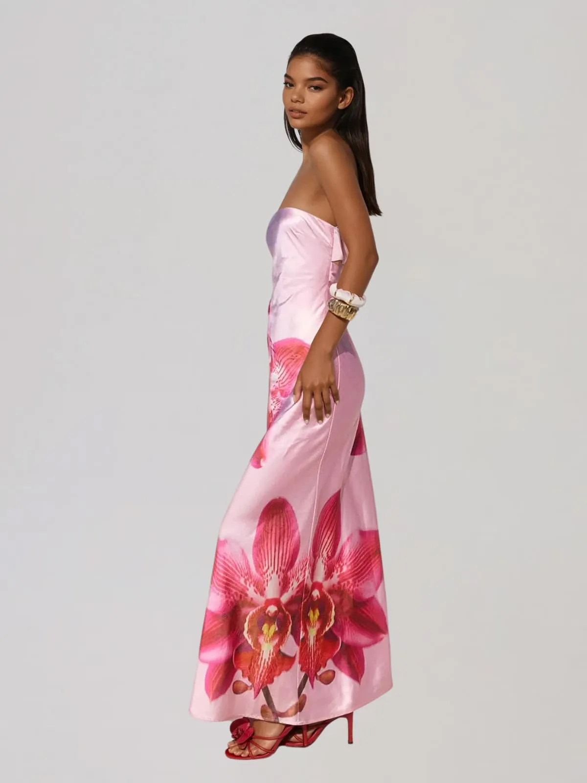 Javero Strapless Floral Maxi Dress sold by Mew Mews product image thumbnail 2