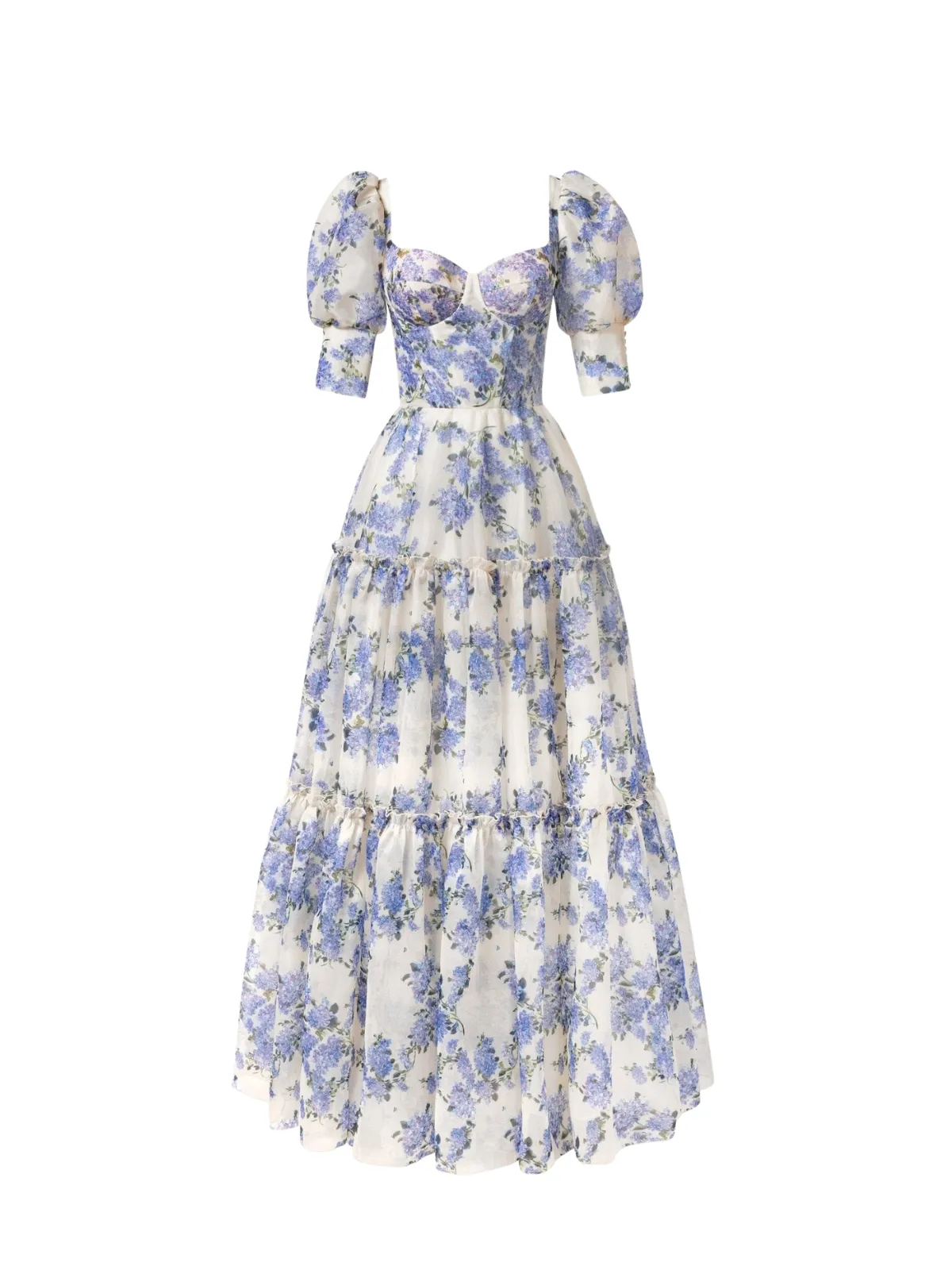 Kavryn Off Shoulder Corset Floral Maxi Dress sold by Mew Mews product image thumbnail 3
