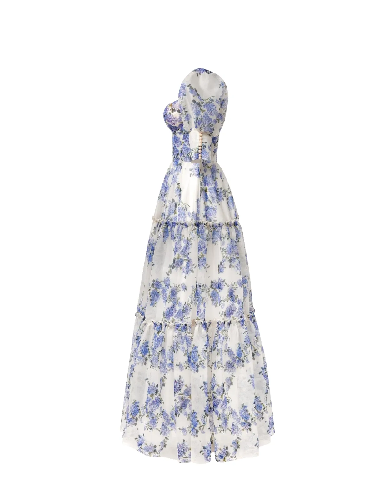 Kavryn Off Shoulder Corset Floral Maxi Dress sold by Mew Mews product image thumbnail 4
