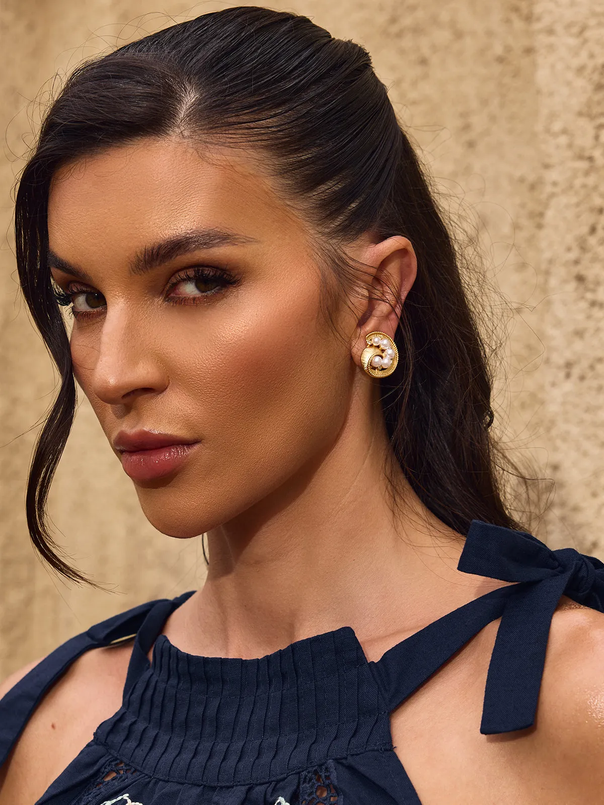 Chelsey Pearl Earrings sold by Mew Mews product image thumbnail 2