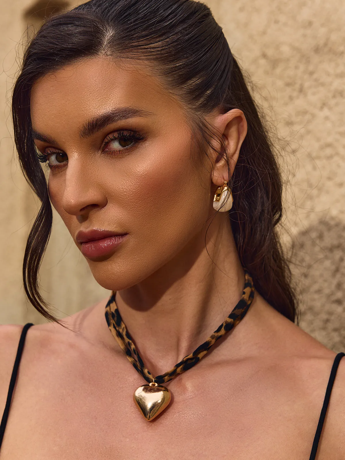 Chelsia U Shaped Resin Earrings sold by Mew Mews product image thumbnail 2