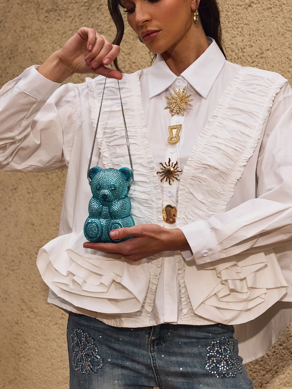 Chermona Bear Rhinestone Bag sold by Mew Mews product image thumbnail 2