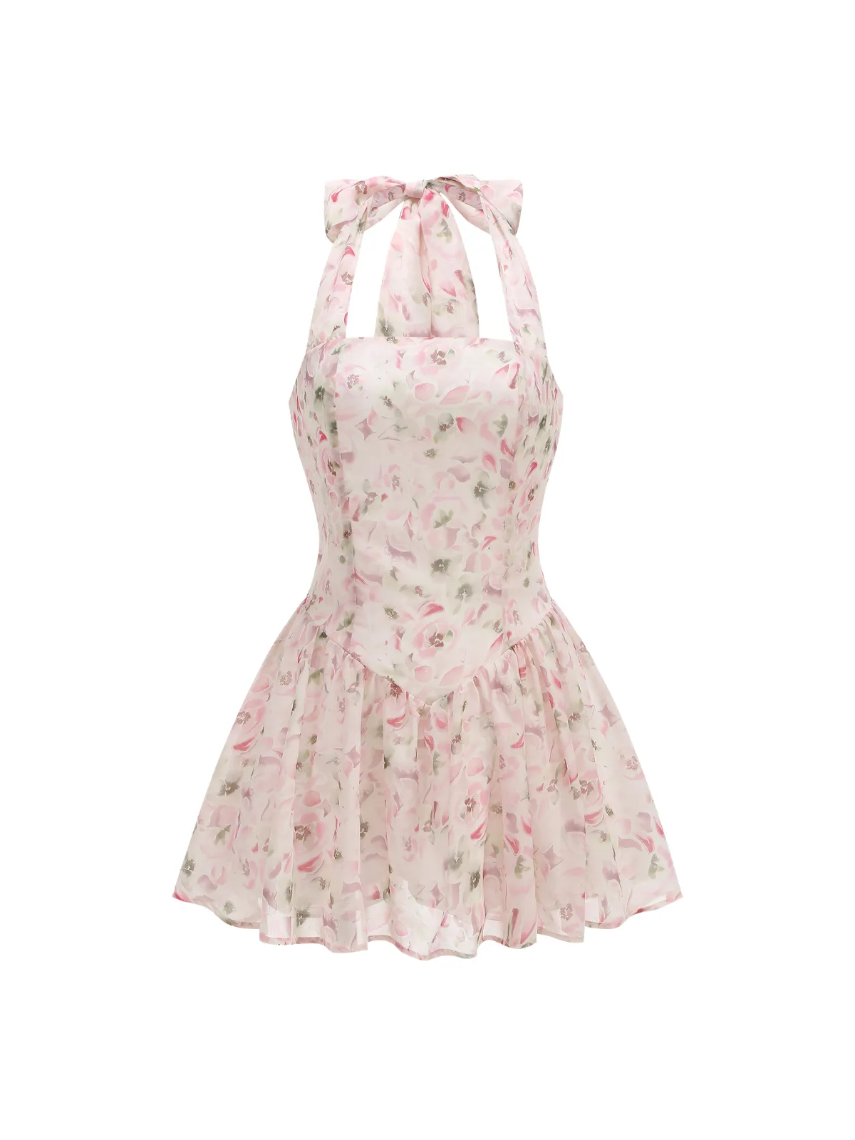 Pavion Halterneck Floral Mini Dress sold by Mew Mews product image thumbnail 4