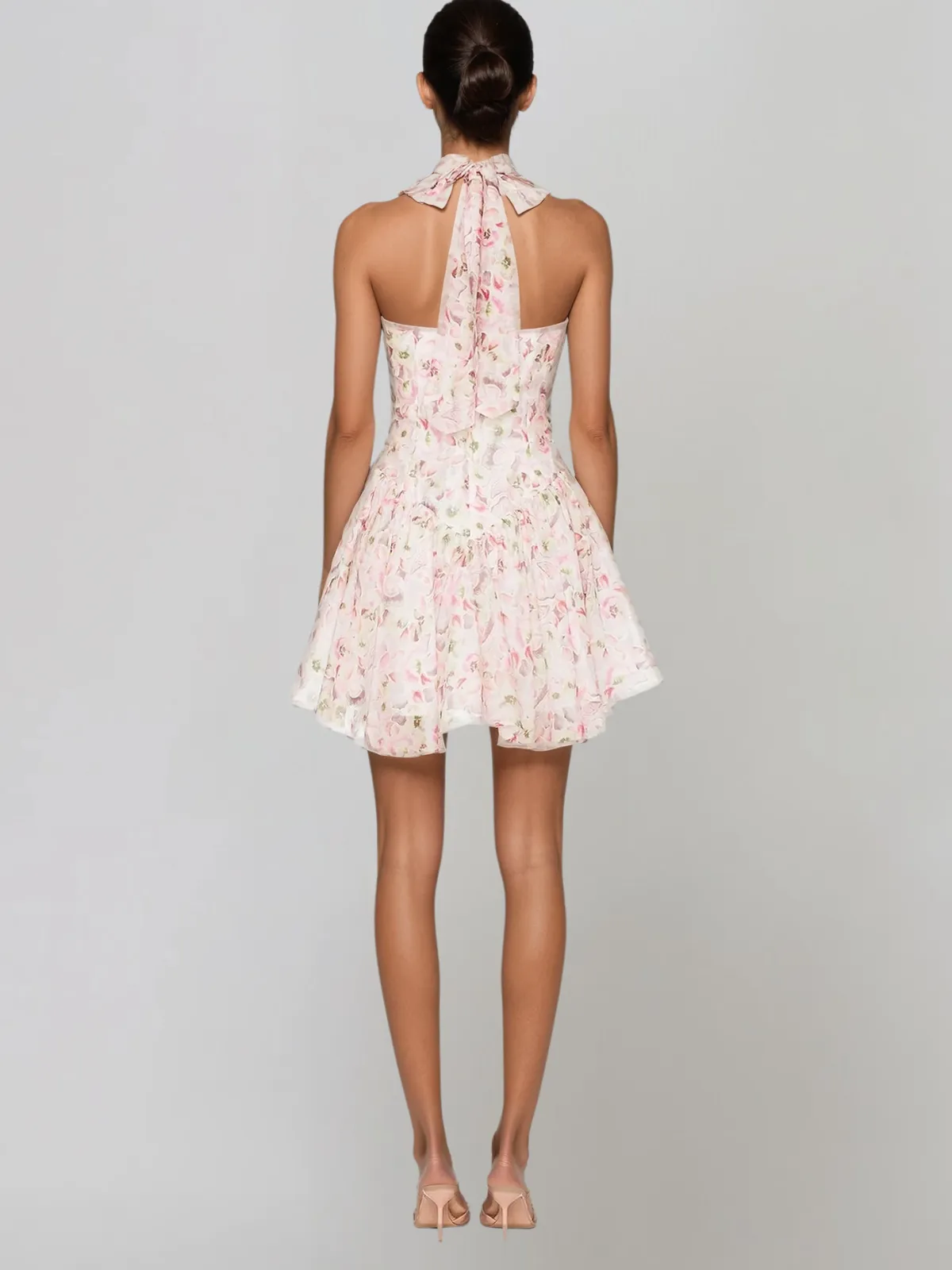 Pavion Halterneck Floral Mini Dress sold by Mew Mews product image thumbnail 3