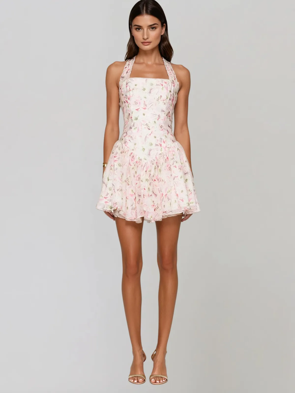 Pavion Halterneck Floral Mini Dress sold by Mew Mews