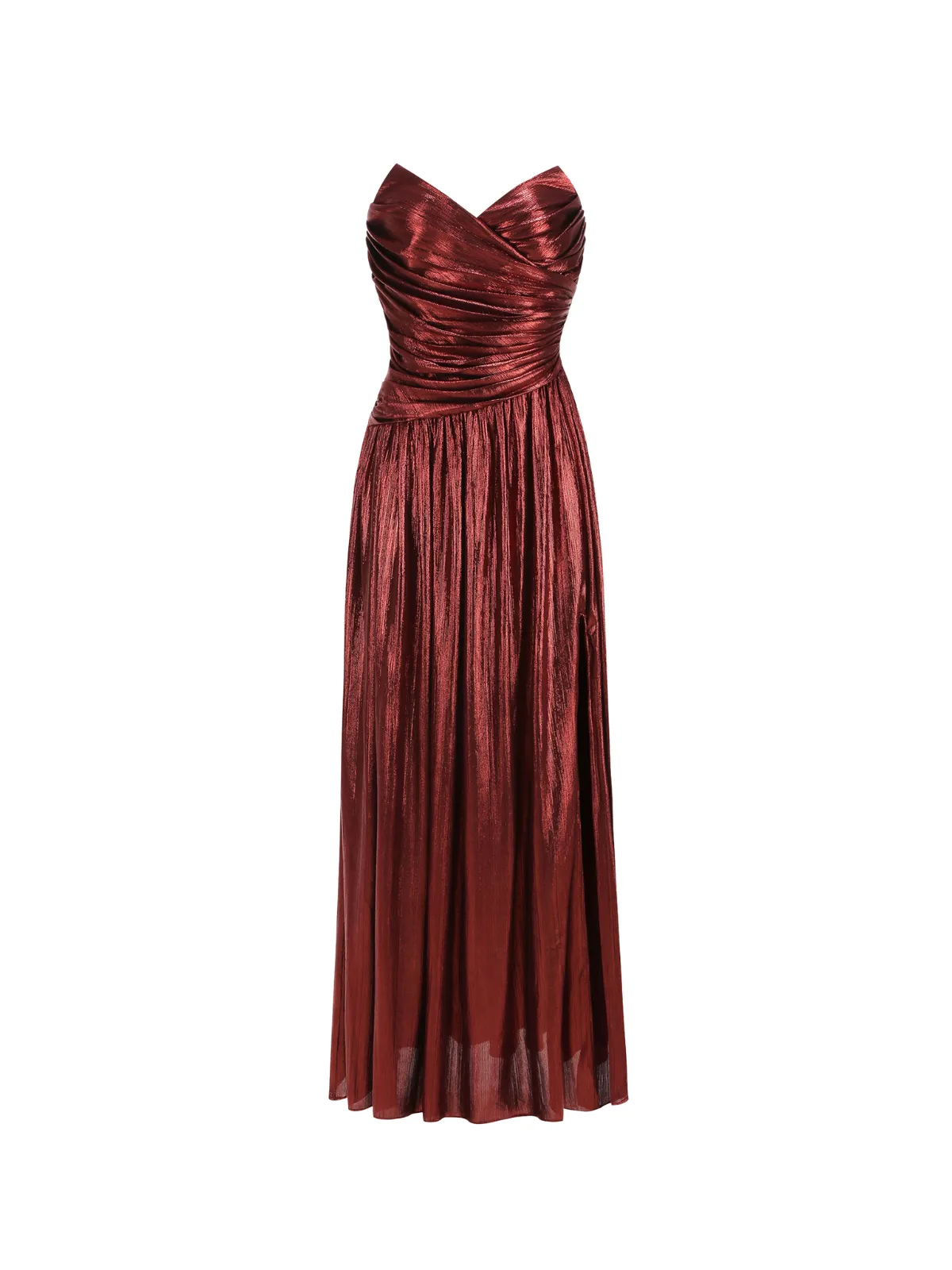 Quvory Strapless Split Metallic Maxi Dress sold by Mew Mews product image thumbnail 4