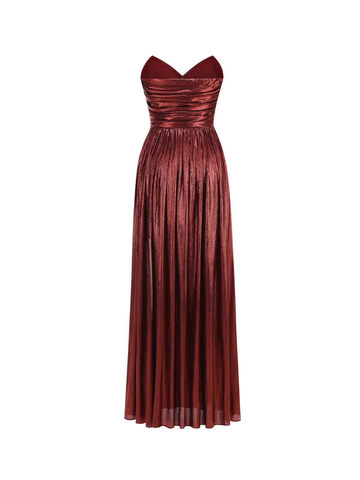 Quvory Strapless Split Metallic Maxi Dress sold by Mew Mews product image thumbnail 5
