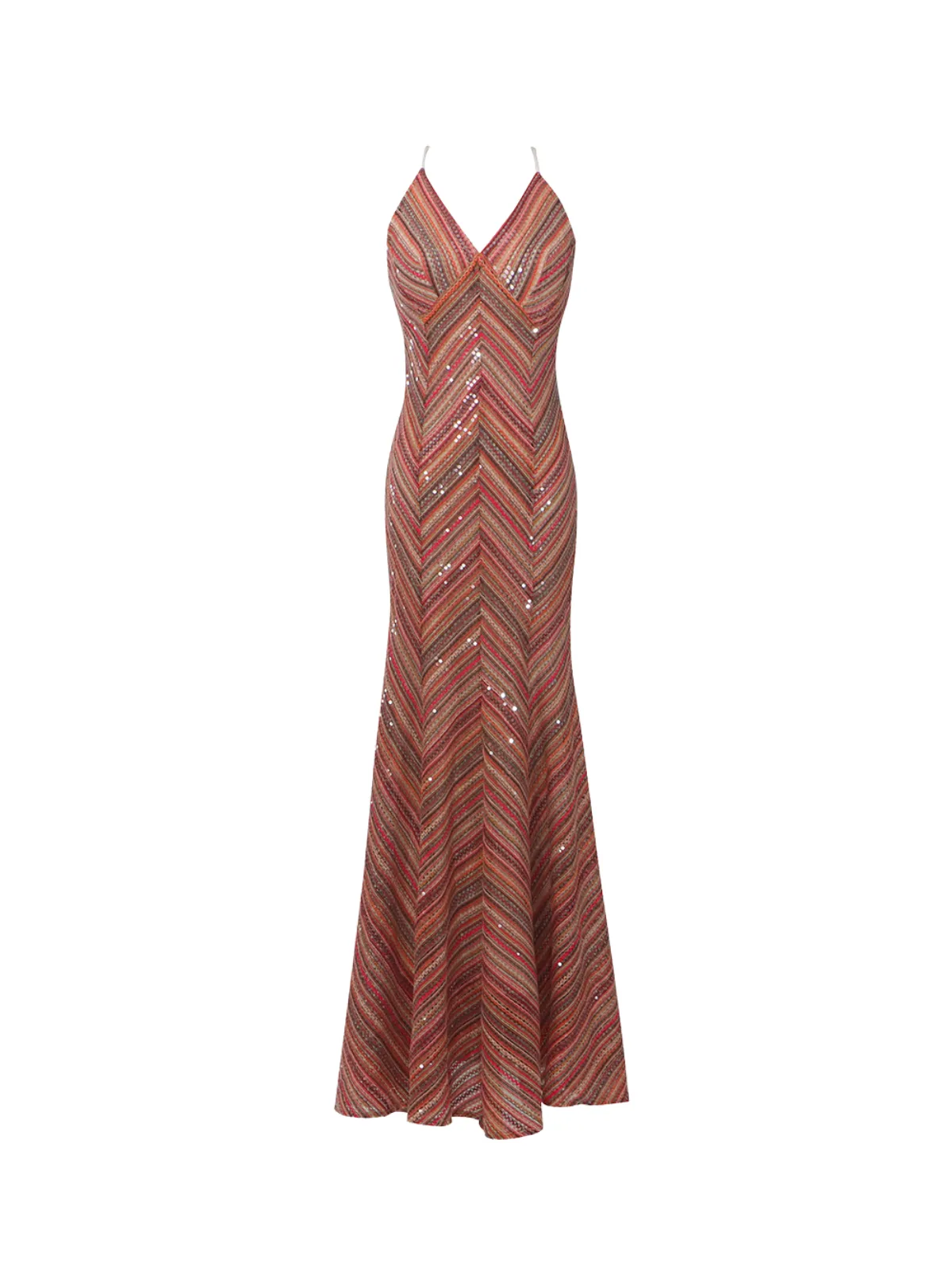 Quorel Spaghetti Stripe Sequin Maxi Dress sold by Mew Mews product image thumbnail 4