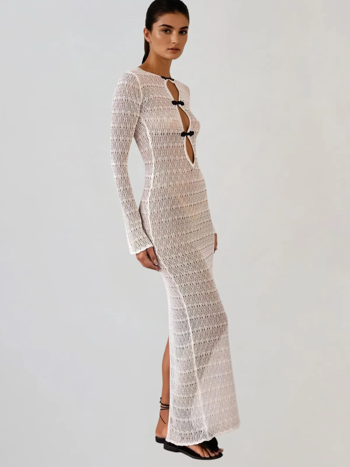 Rilmar Backless Cutout Maxi Dress In White sold by Mew Mews product image thumbnail 2