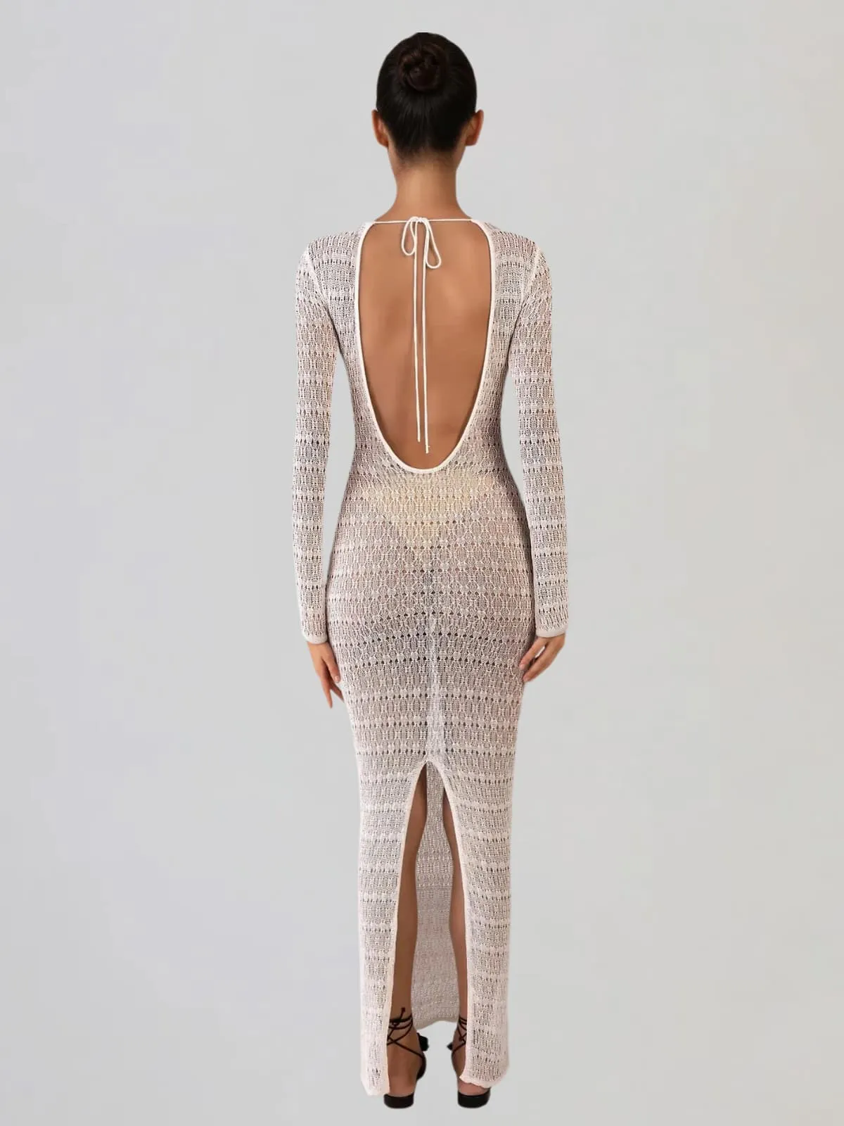 Rilmar Backless Cutout Maxi Dress In White sold by Mew Mews product image thumbnail 4
