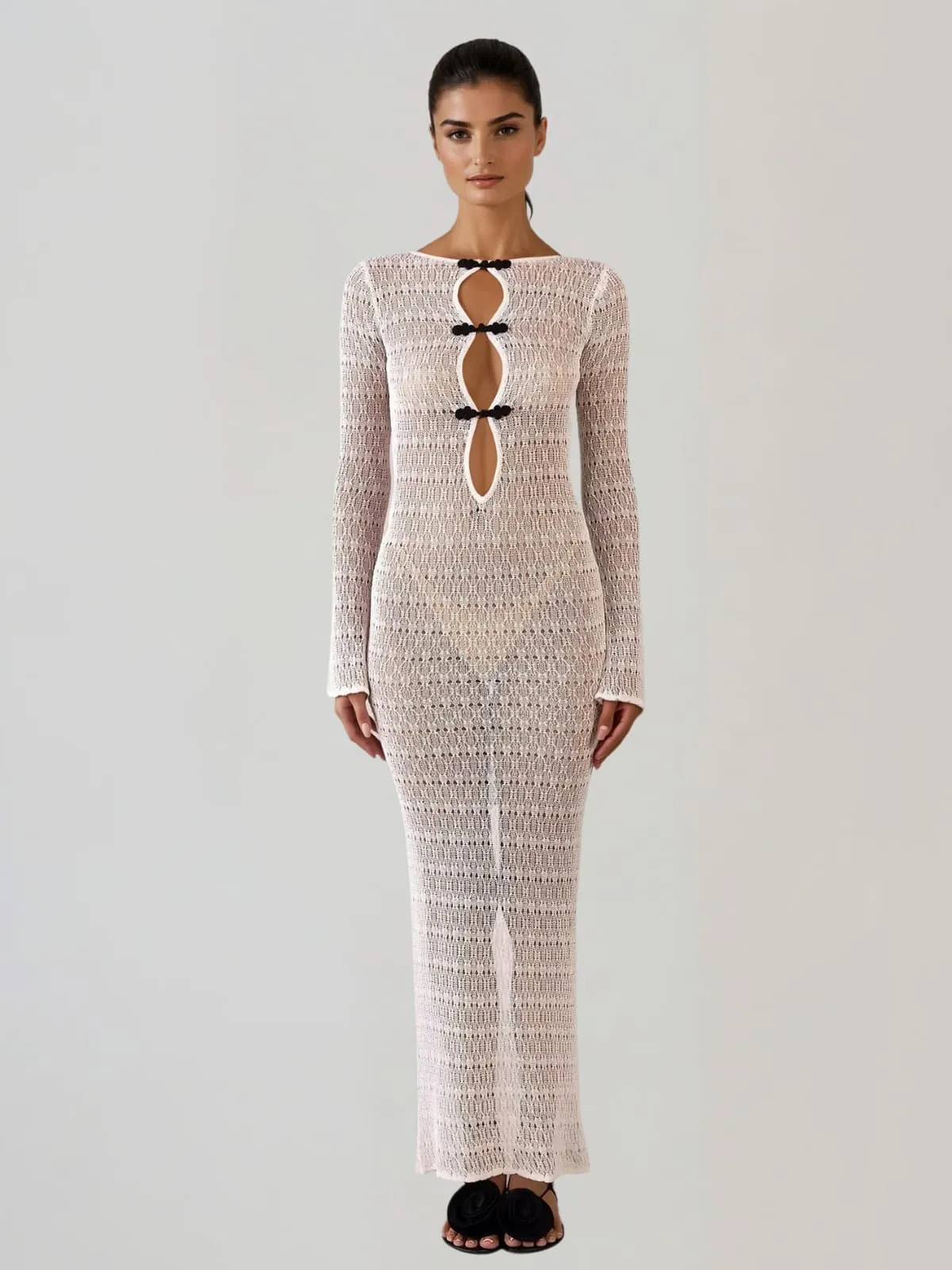 Rilmar Backless Cutout Maxi Dress In White sold by Mew Mews