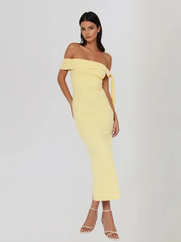 Kovrel Off Shoulder Maxi Dress made by Mew Mews