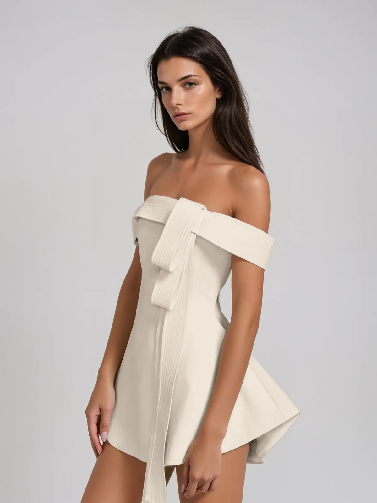 Glevar Off Shoulder Mini Dress sold by Mew Mews product image thumbnail 2