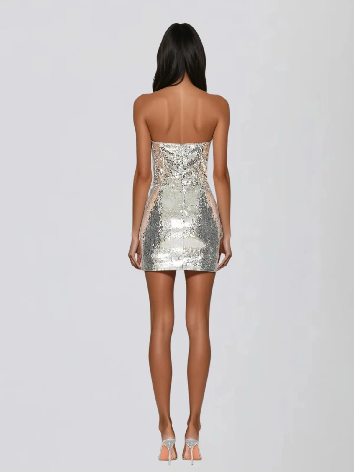 Sorev Strapless Sequin Mini Dress sold by Mew Mews product image thumbnail 3