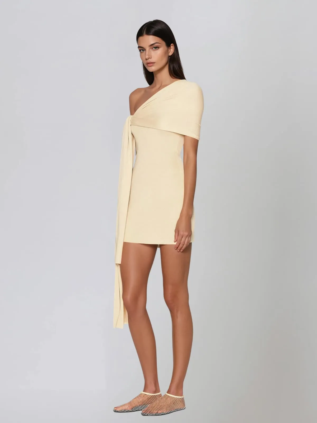 Dovren One Shoulder Mini Dress sold by Mew Mews product image thumbnail 3