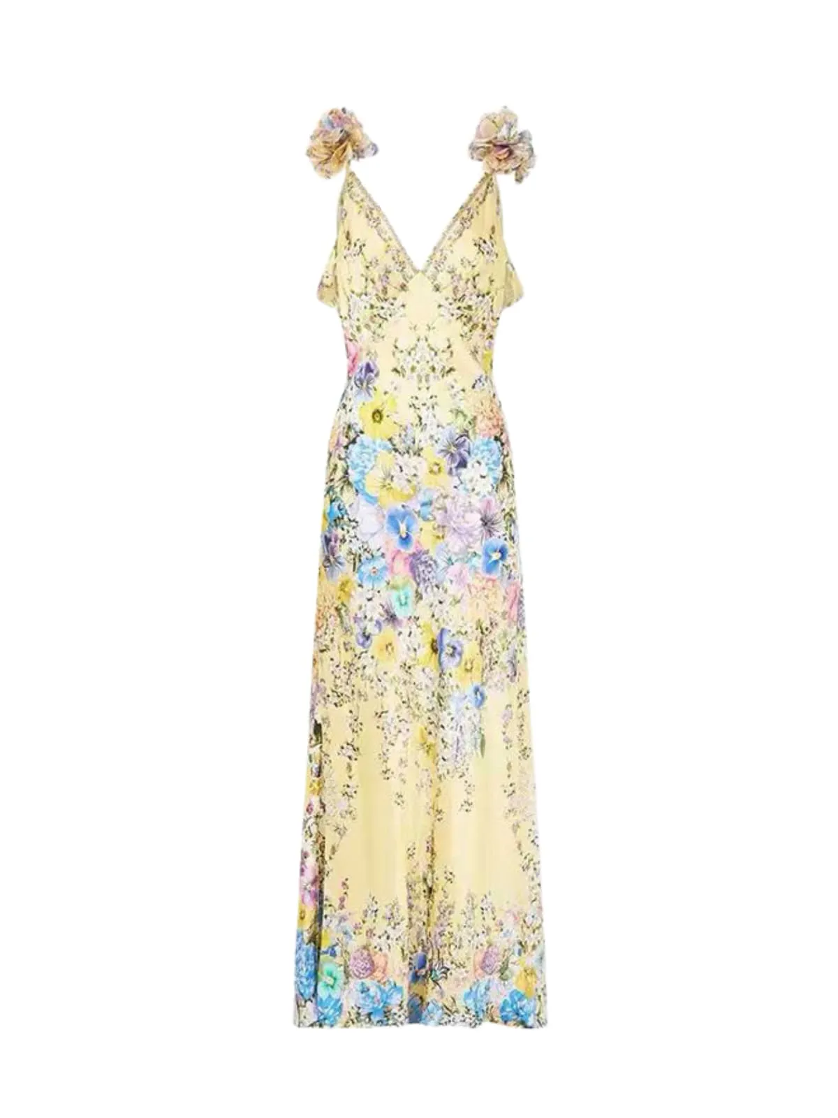 Goril V Neck Flower Maxi Dress sold by Mew Mews product image thumbnail 4