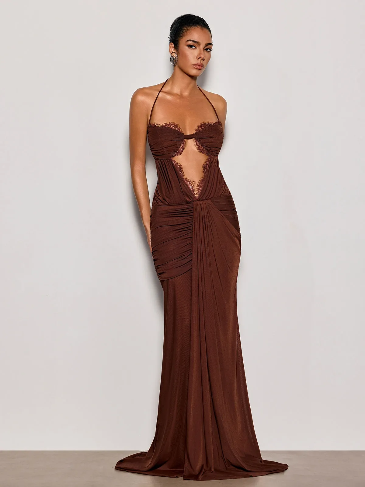 Lyapunova Lace Up Cutout Twisted Maxi Dress sold by Mew Mews product image thumbnail 4