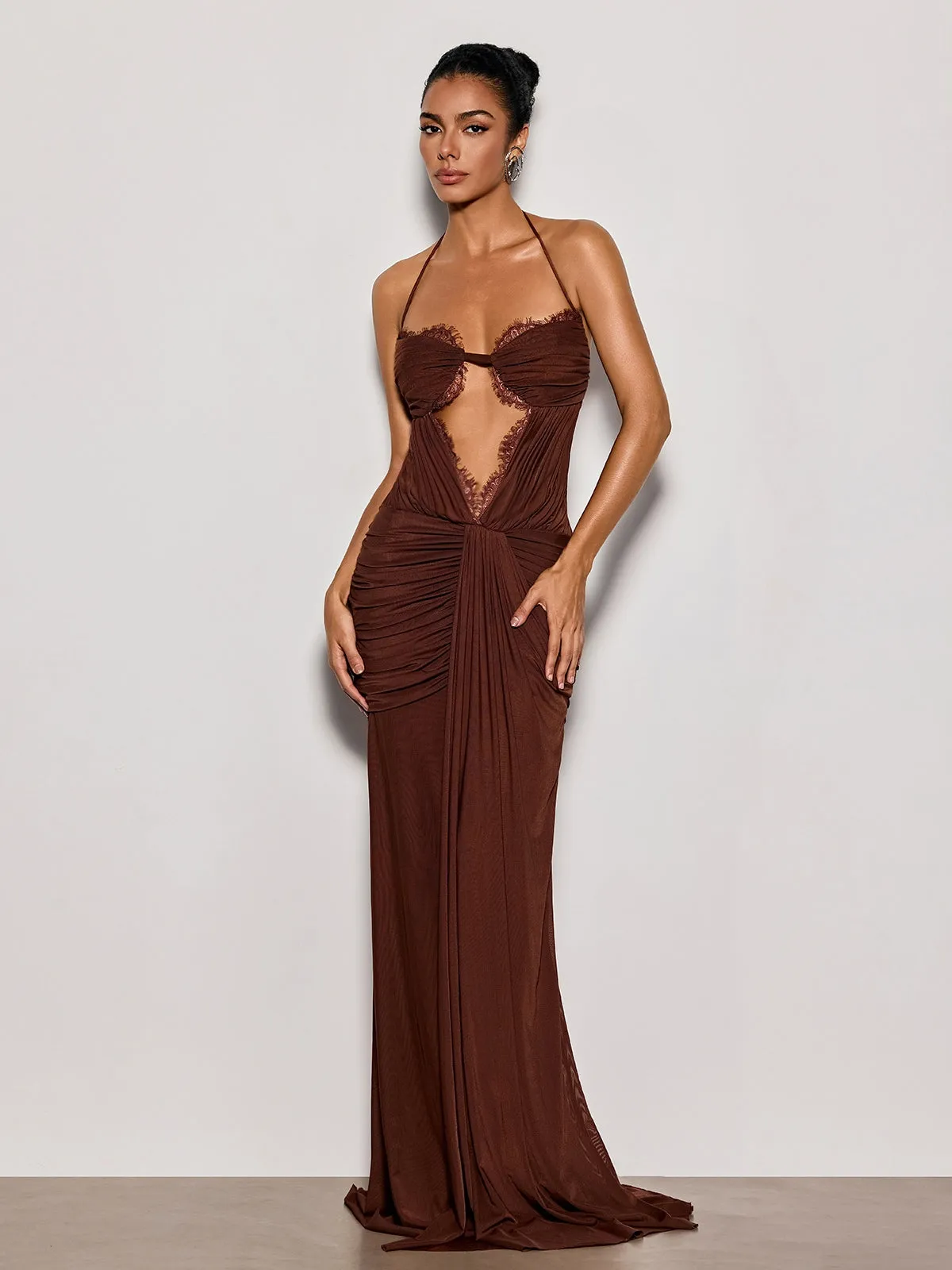 Lyapunova Lace Up Cutout Twisted Maxi Dress sold by Mew Mews product image thumbnail 2