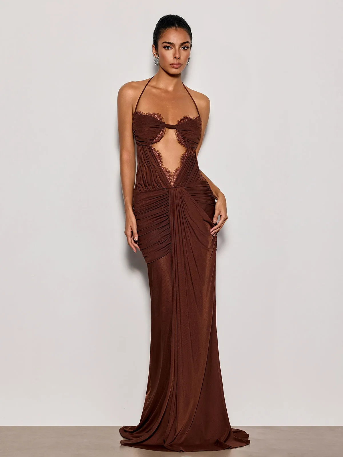 Lyapunova Lace Up Cutout Twisted Maxi Dress sold by Mew Mews product image thumbnail 3