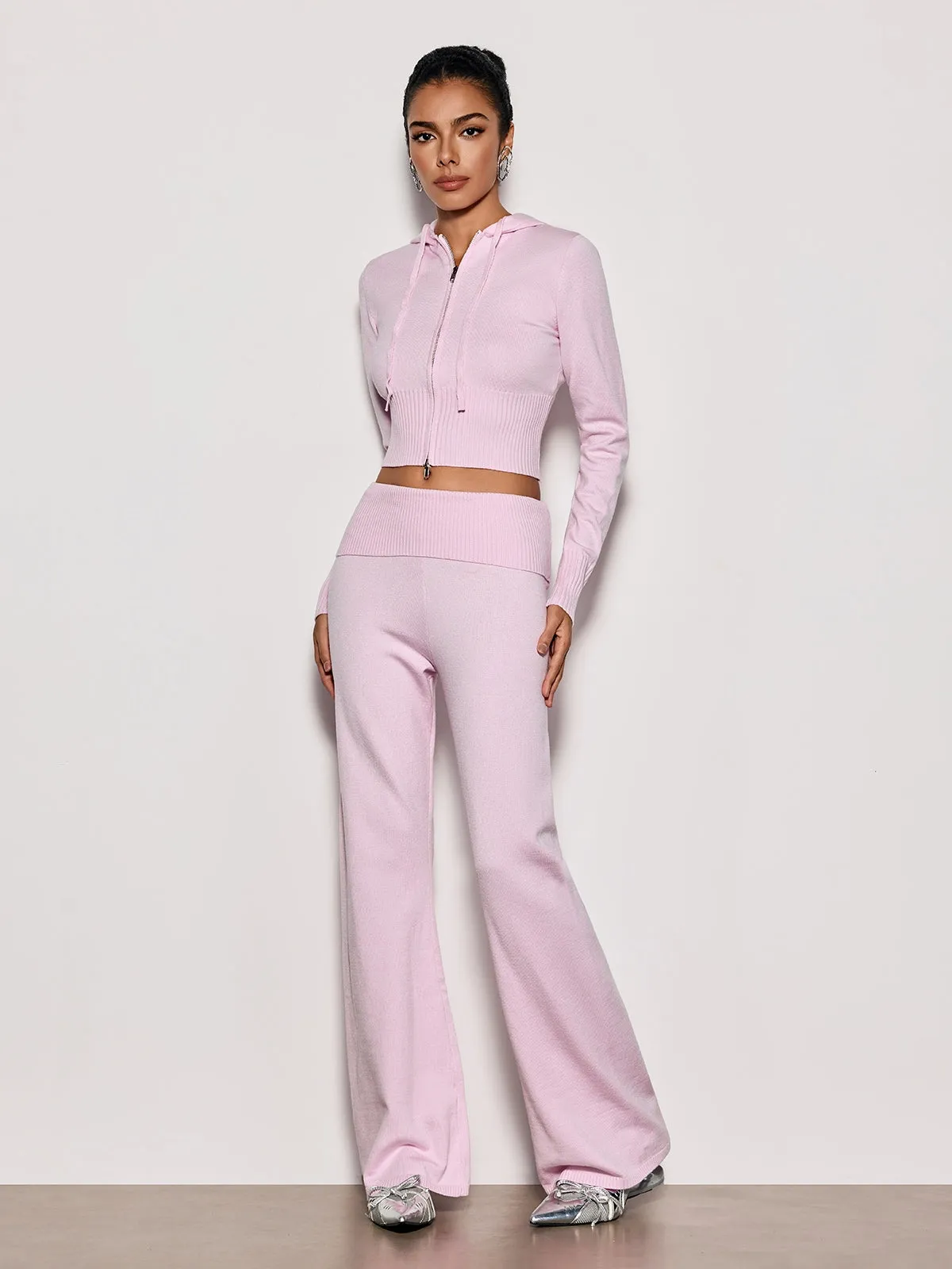 Cybille Hooded Knitted Pants Set sold by Mew Mews product image thumbnail 4