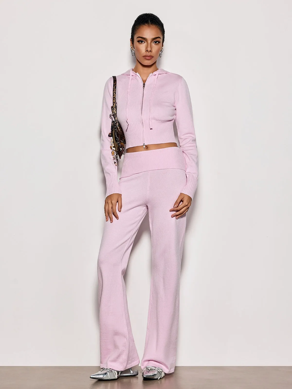 Cybille Hooded Knitted Pants Set sold by Mew Mews
