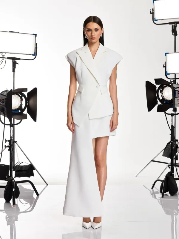 Danina Sleeveless Asymmetric Skirt Set made by Mew Mews