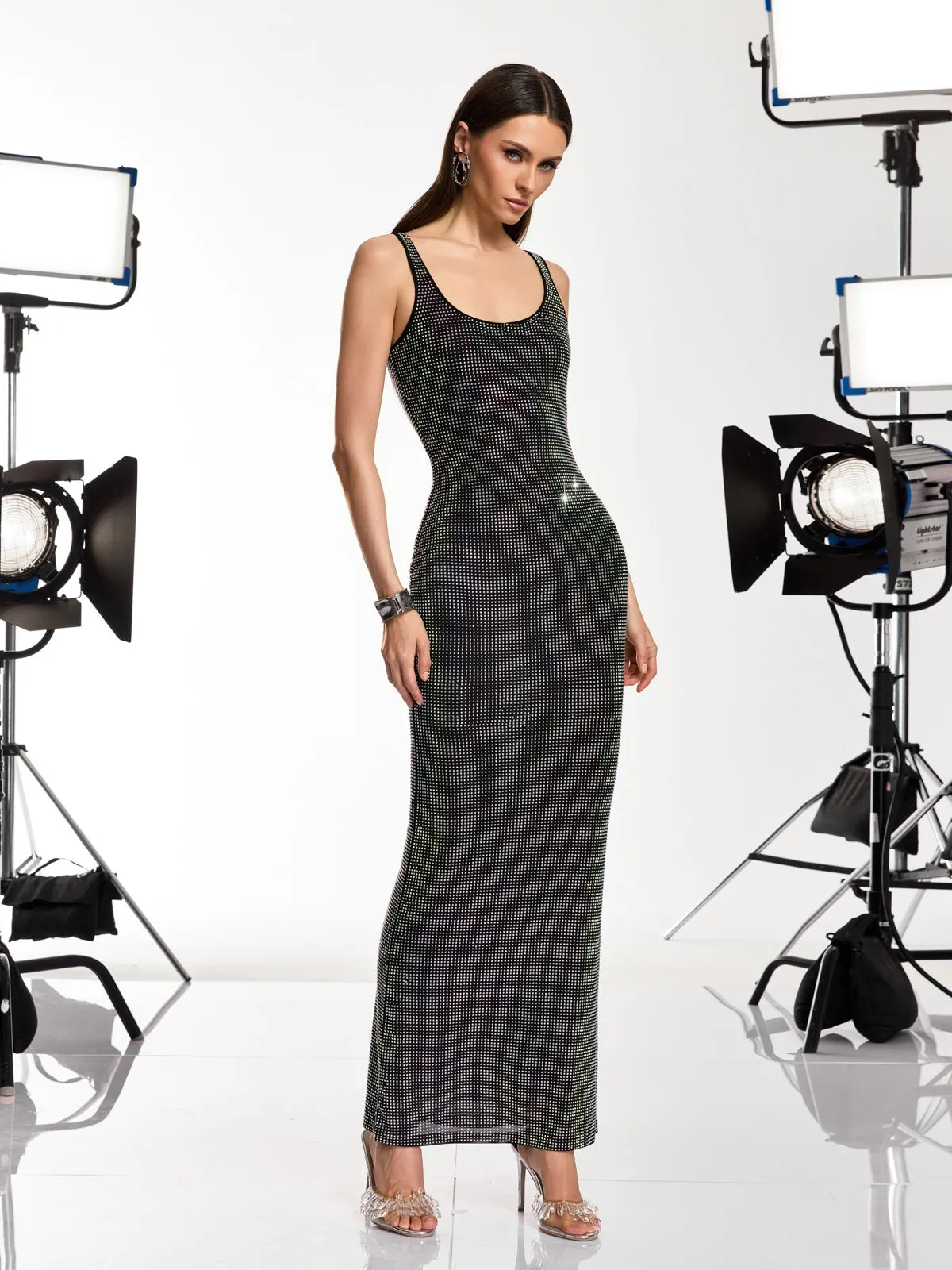 Dalius Sleeveless Rhinestone Maxi Dress sold by Mew Mews product image thumbnail 4