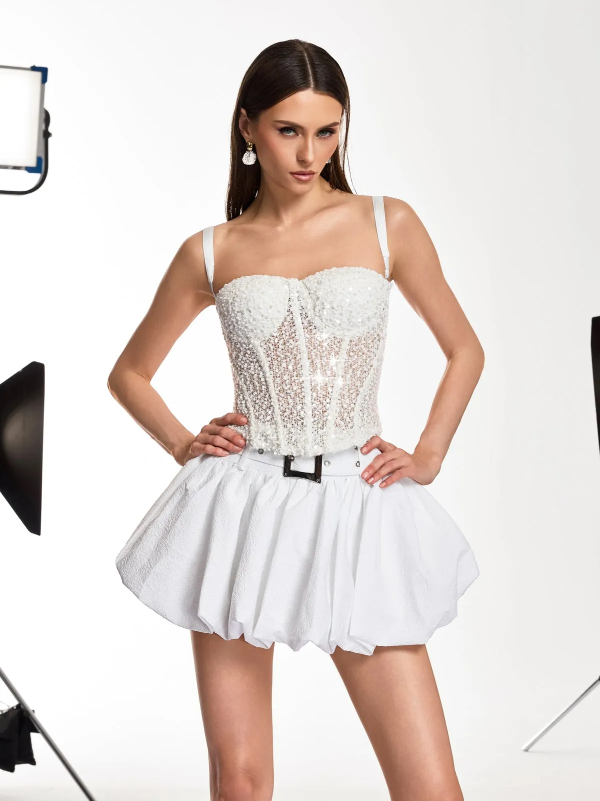 Tavro Corset Sequin Top sold by Mew Mews product image thumbnail 4
