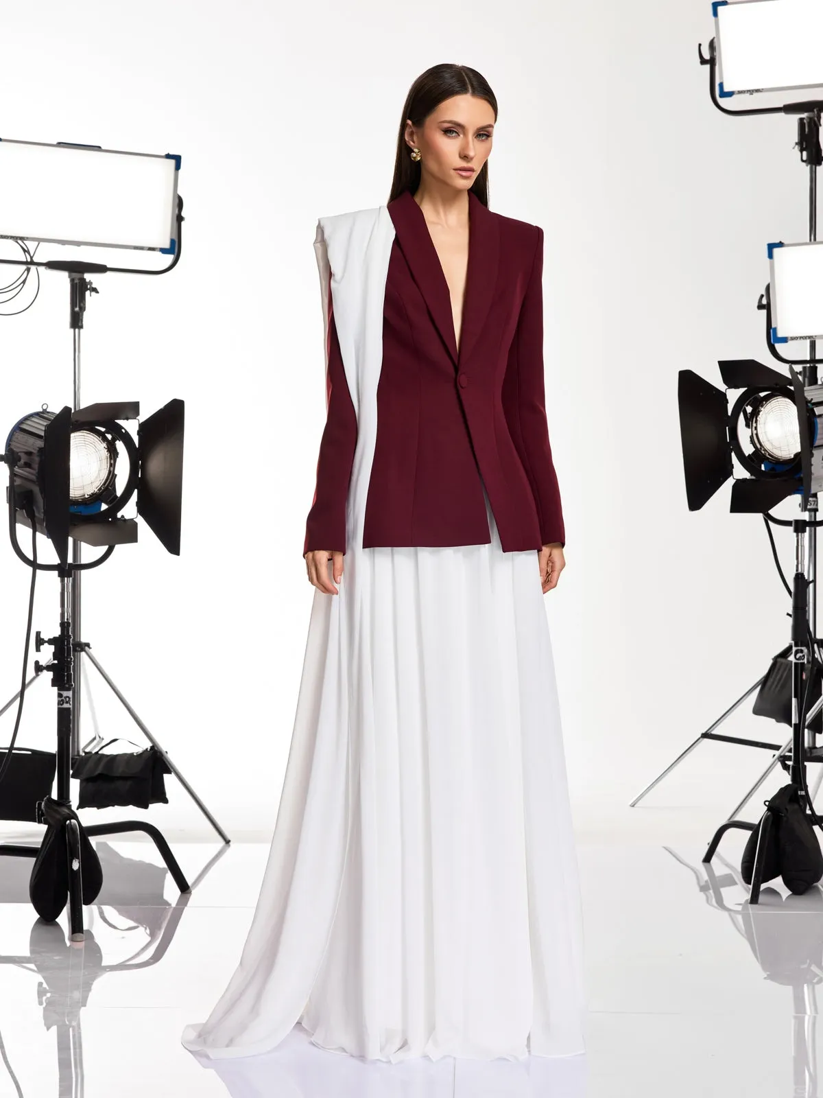 Qavelyn Draped Pleated Maxi Dress sold by Mew Mews product image thumbnail 5