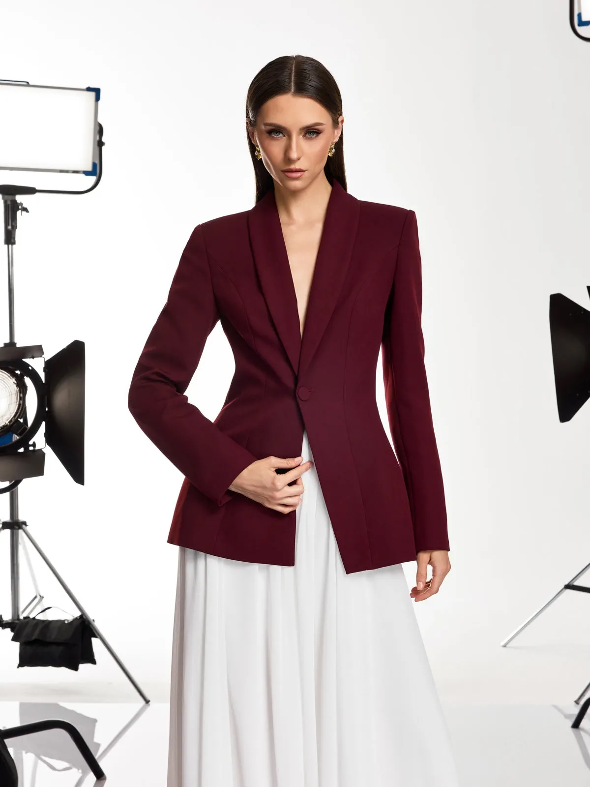 Qavelyn Draped Pleated Maxi Dress sold by Mew Mews product image thumbnail 3