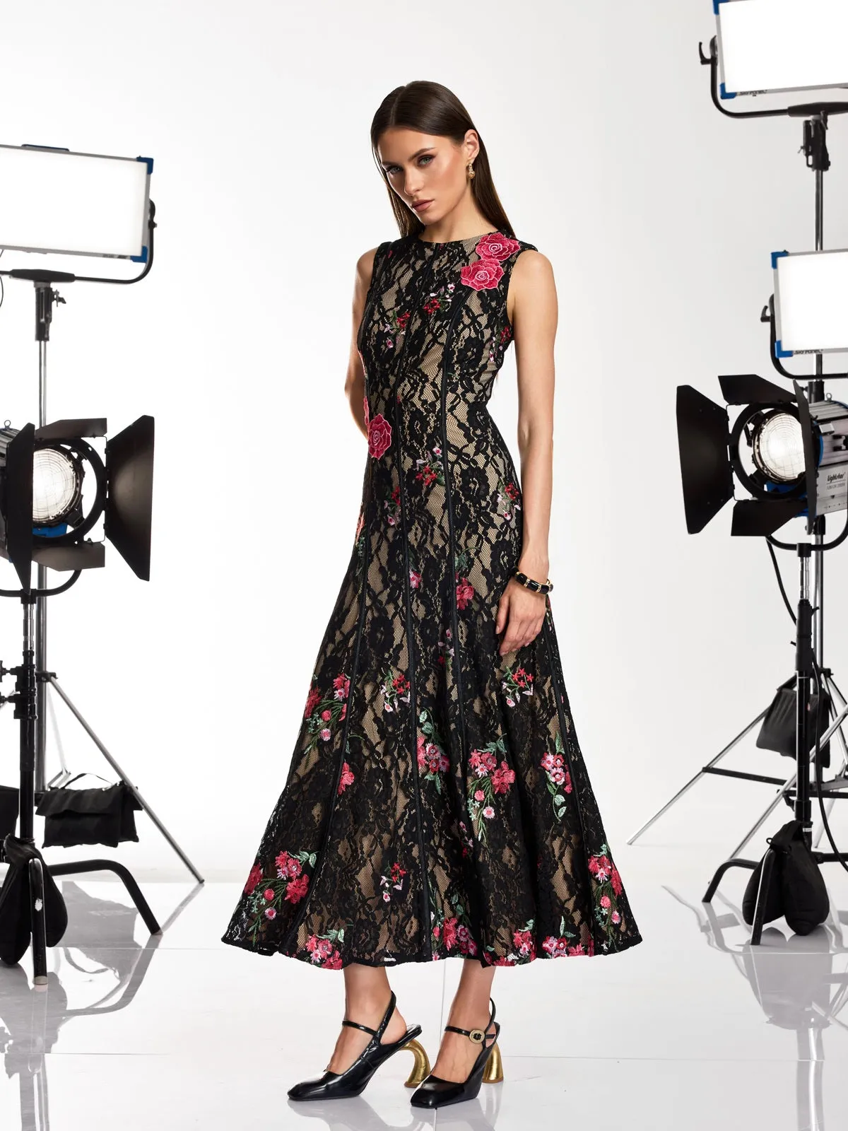 Kexvila Lace Floral Sequin Maxi Dress sold by Mew Mews product image thumbnail 5