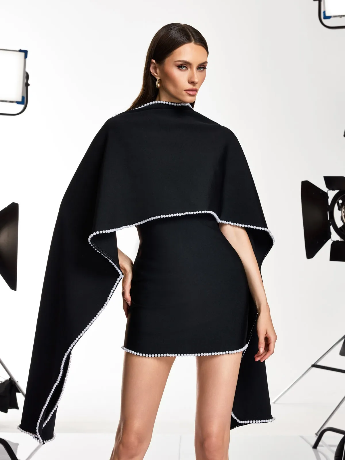 Havelyn Scarf Pearl Mini Dress sold by Mew Mews product image thumbnail 4