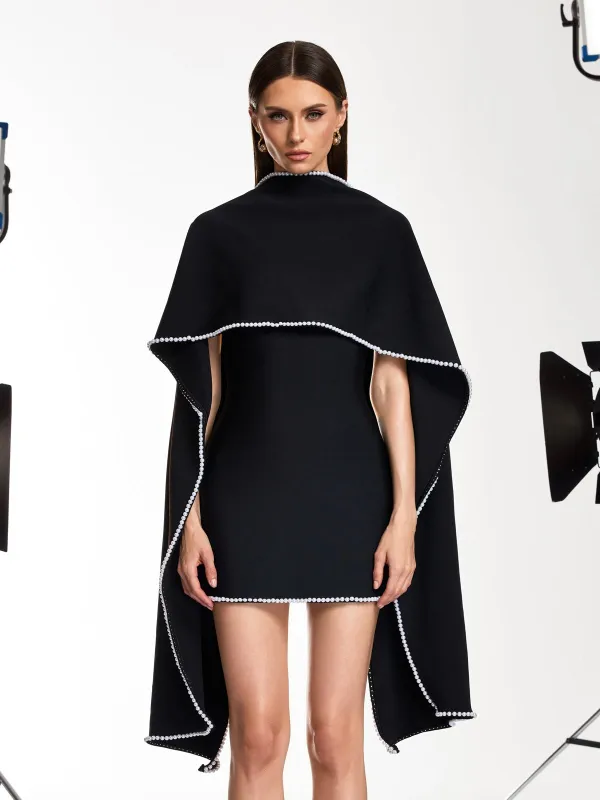 Havelyn Scarf Pearl Mini Dress made by Mew Mews