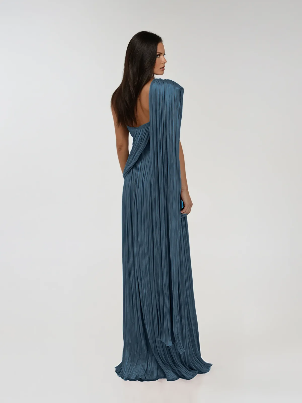 Cynvora Strapless Draped Pleated Maxi Dress sold by Mew Mews product image thumbnail 2