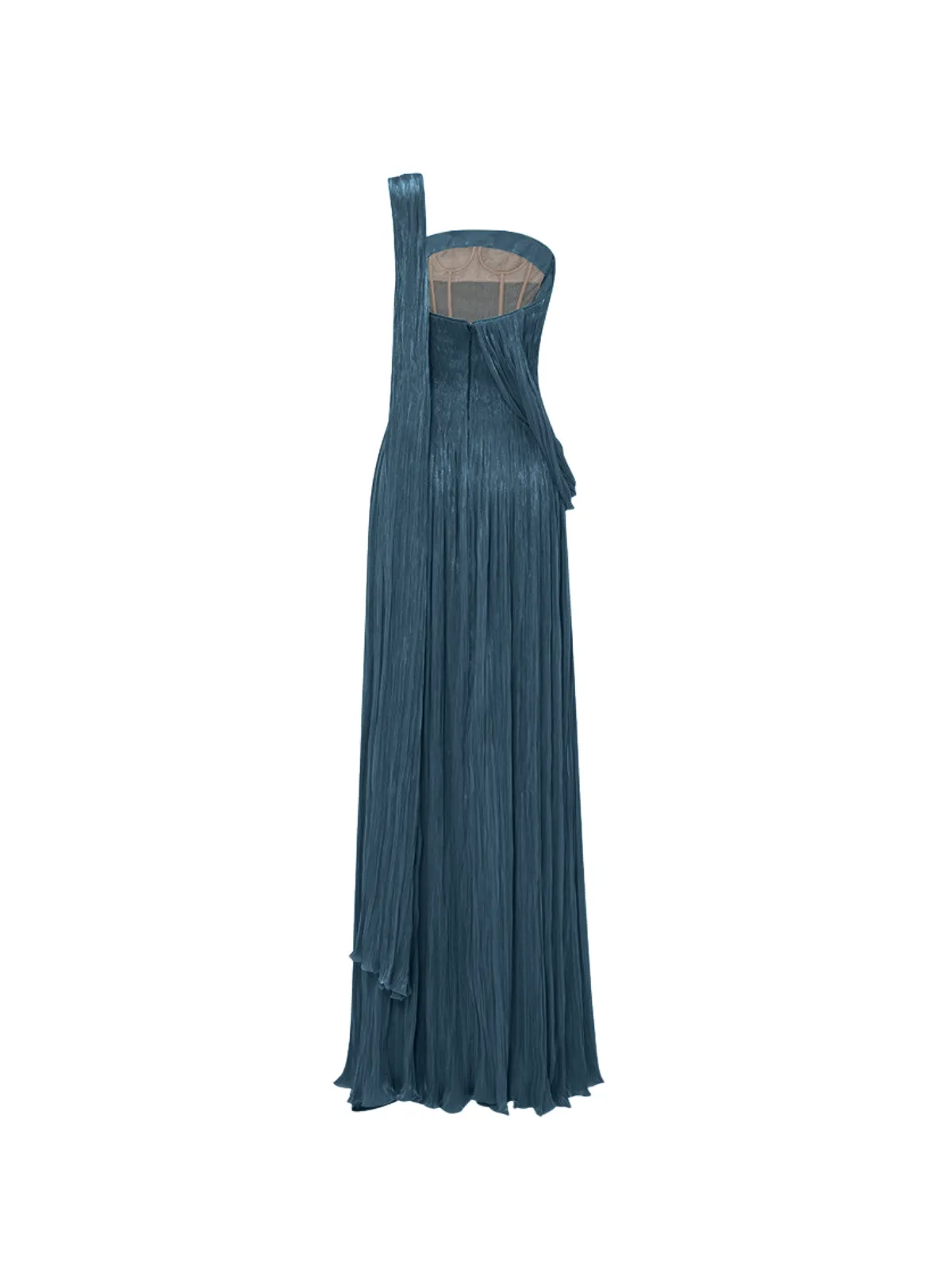 Cynvora Strapless Draped Pleated Maxi Dress sold by Mew Mews product image thumbnail 4