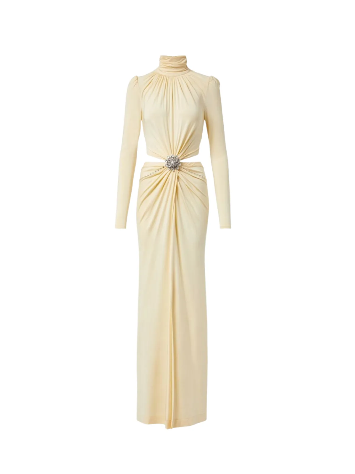 Helvex Cutout Rhinestone Maxi Dress In Yellow sold by Mew Mews product image thumbnail 3