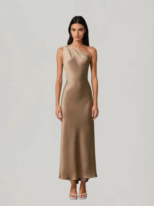 Brenor One Shoulder Maxi Dress made by Mew Mews