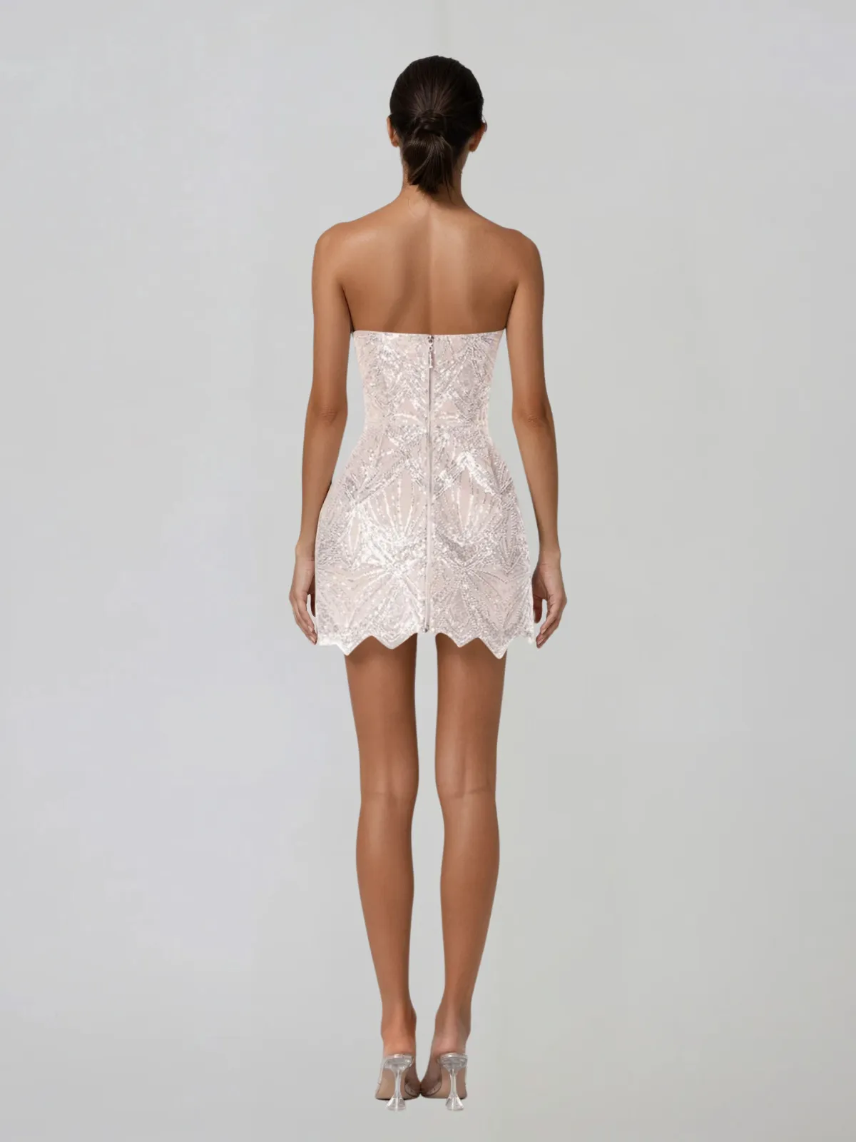 Amzie Strapless Sequin Mini Dress sold by Mew Mews product image thumbnail 4