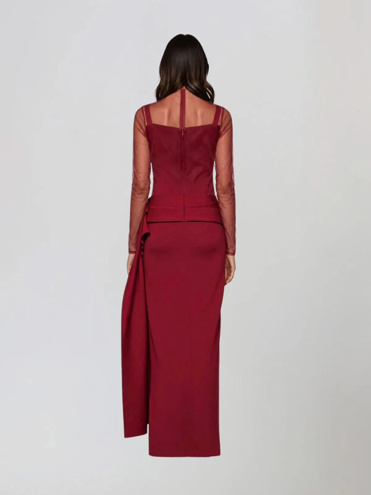 Lirvan Mesh Draped Maxi Dress Set sold by Mew Mews product image thumbnail 3