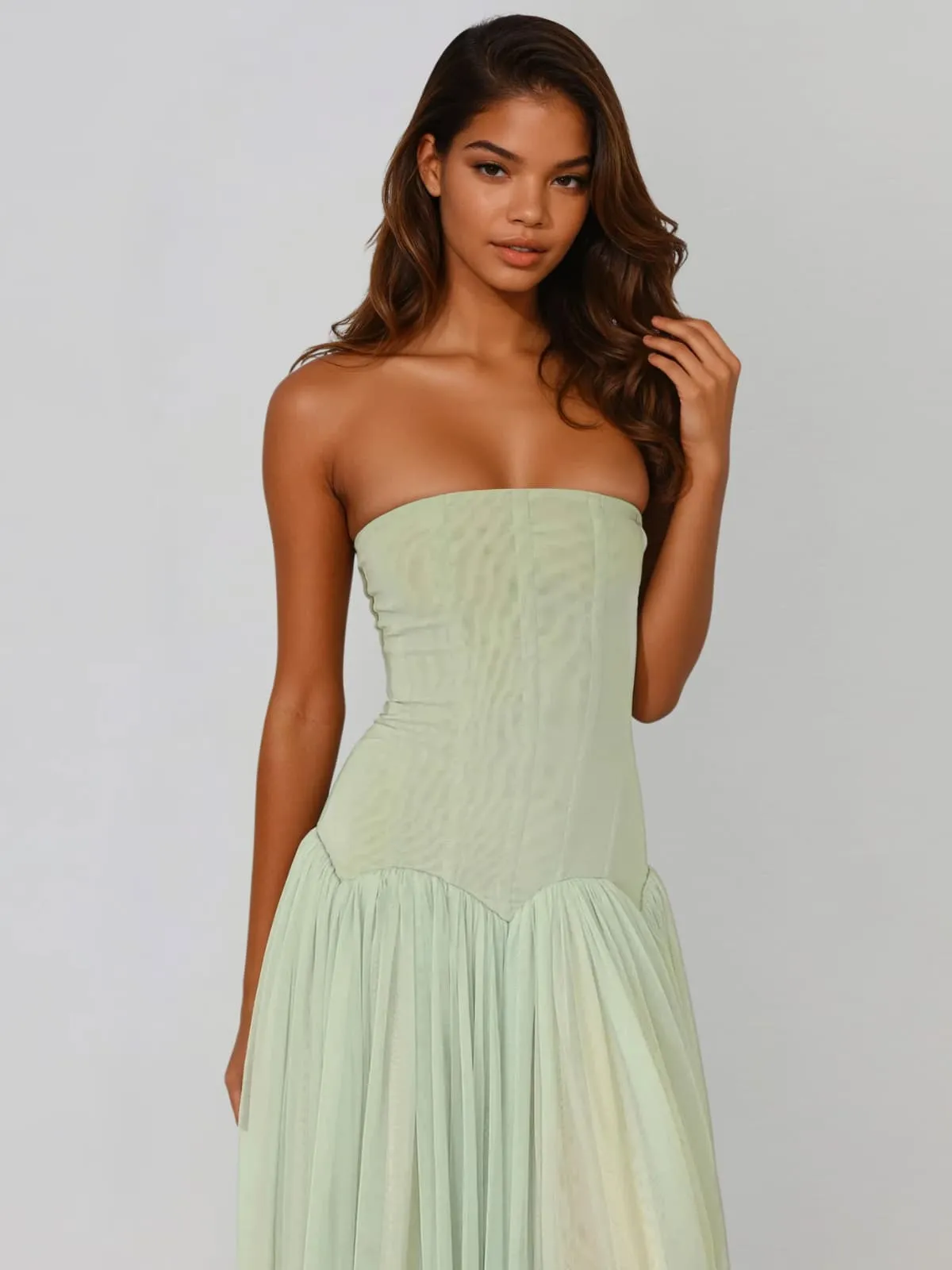 Kastor Strapless Flared Maxi Dress sold by Mew Mews product image thumbnail 3
