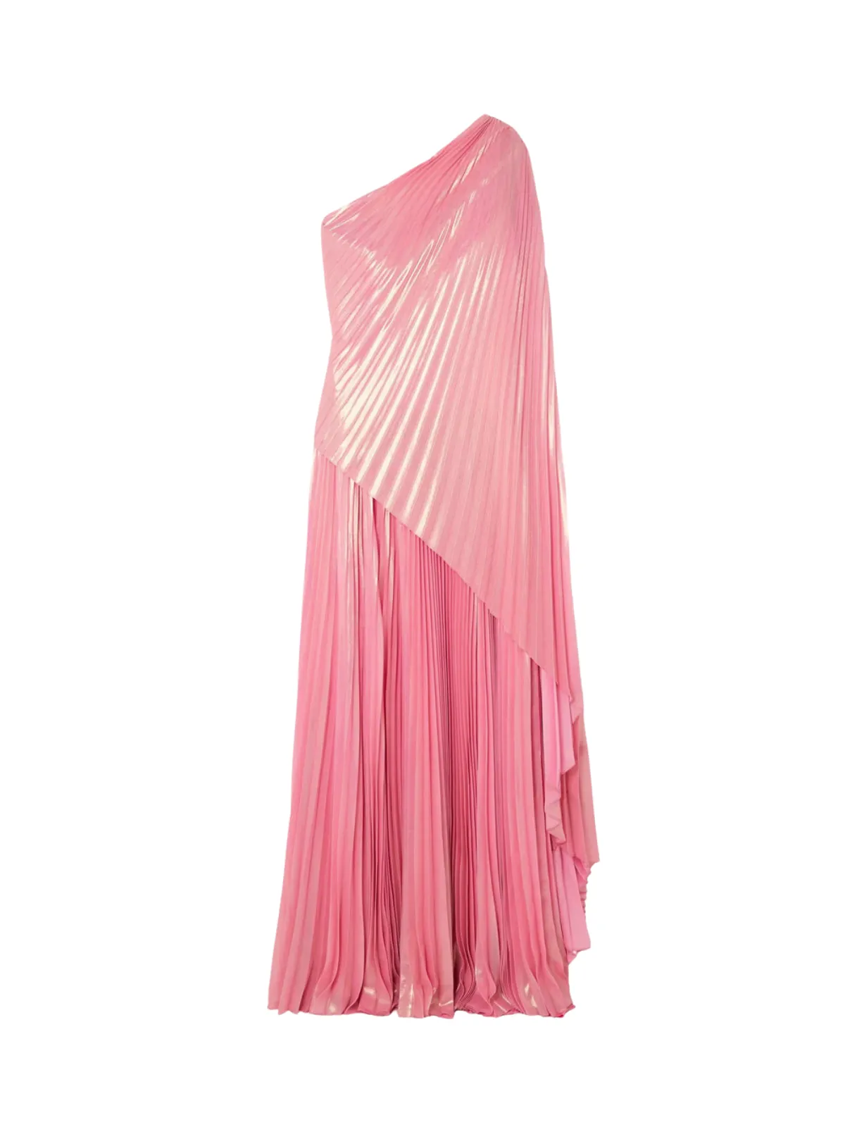 Arquo One Shoulder Pleated Maxi Dress In Pink sold by Mew Mews product image thumbnail 3